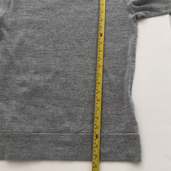 JCREW Cotton Crewneck Grey top. Grey, soft, long sleeve.Size M - Picture 7 of 8